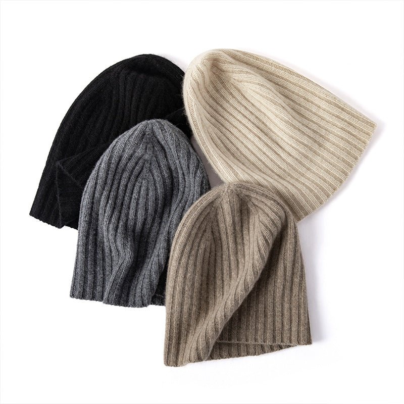 Luxury Cashmere Cap 100% Cashmere Beanie Hat for Women and Men