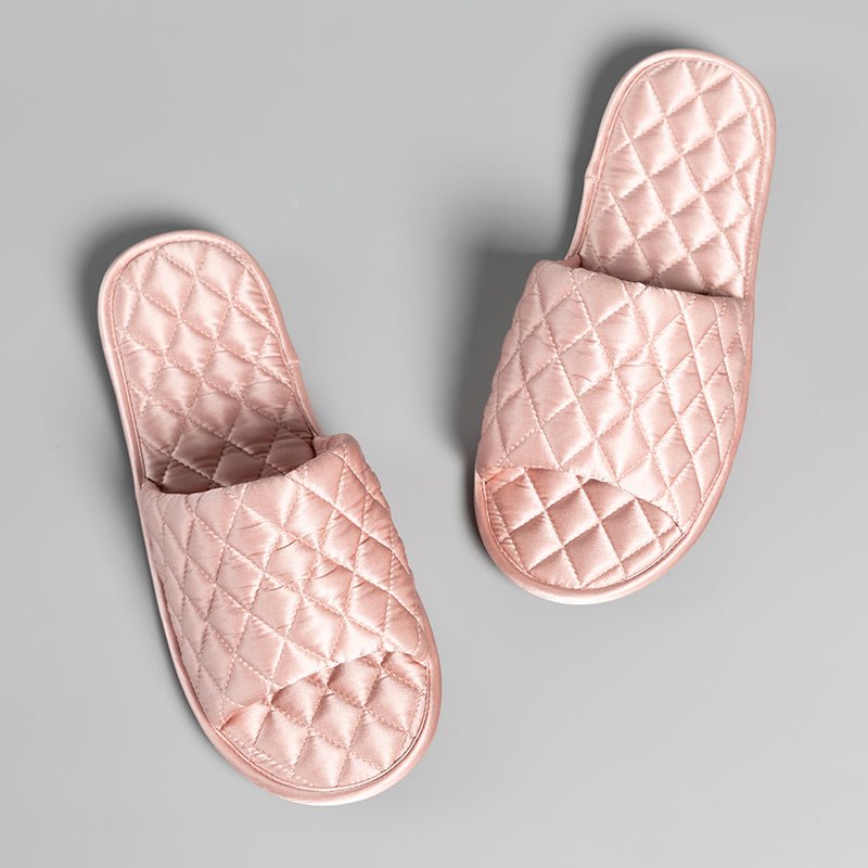 Luxury Silk Slippers For Women Soft home Slippers Travel Slippers