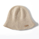 Womens Cashmere Bucket Hat Cashmere Knit Cloche Hat for Fall Winter