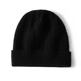 Men and Women Cashmere Hats Pure Cashmere Foldover Hat for Autumn Winter Spring - slipintosoft