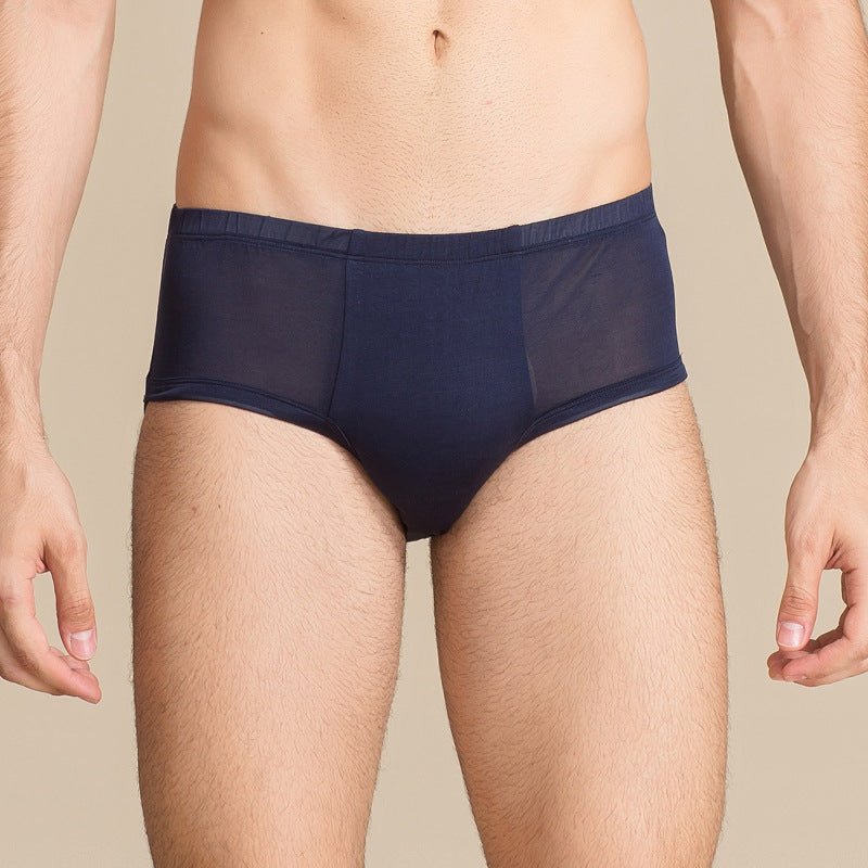 Men Briefs Comfortable Breathable Silk Triangle Boxer - slipintosoft