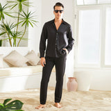 Men's Luxury Silk Shirt Casual Long Sleeve Silk Shirts - slipintosoft