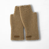 pure cashmere knitted gloves for women soft cashmere fingerless mitts for winter - slipintosoft