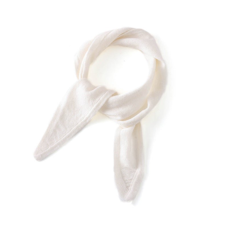 Pure Cashmere Skinny Tie Scarf Small Cashmere Triangle Scarf