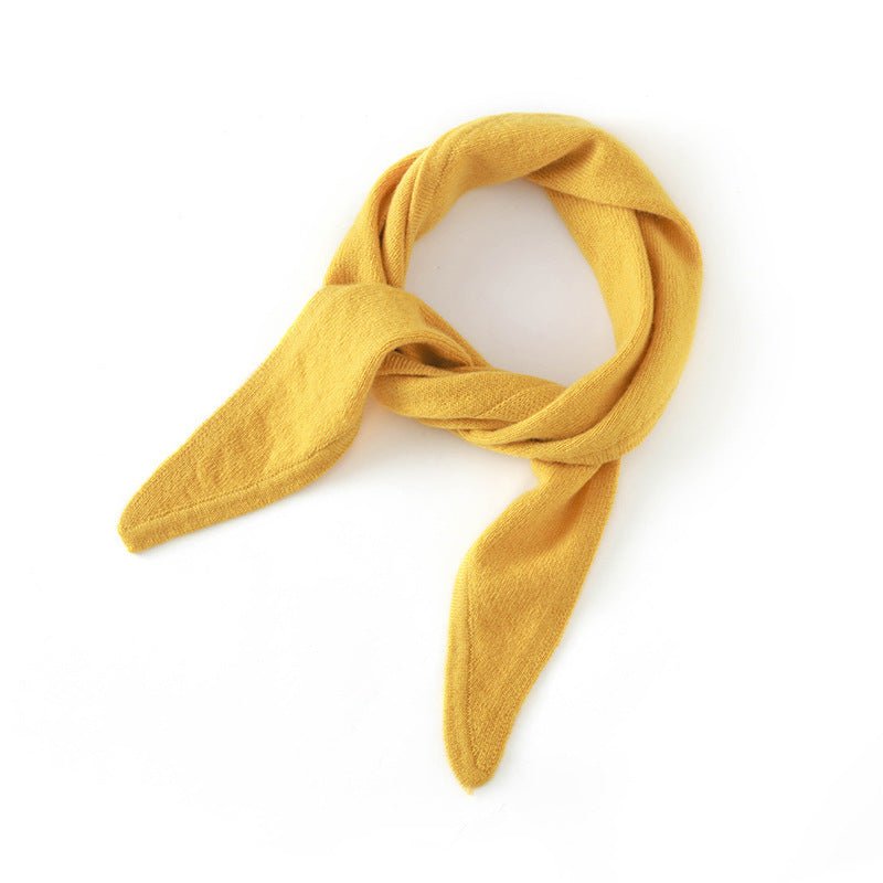 Pure Cashmere Skinny Tie Scarf Small Cashmere Triangle Scarf
