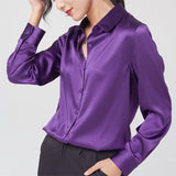 Silk Blouse 100 Pure Silk Long Sleeves Cool Smooth Tops