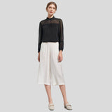 Silk Cropped Pants For Women Mulberry Silk trousers -  slipintosoft