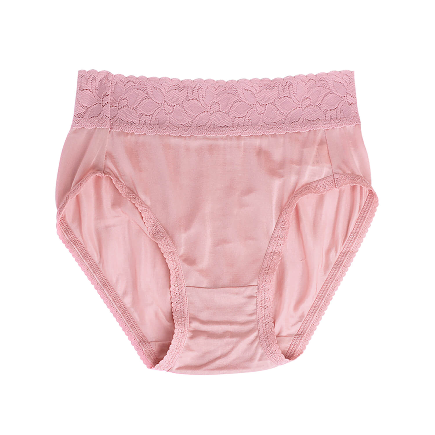 Silk high waist underwear women's lace shorts mulberry silk knitted briefs - slipintosoft