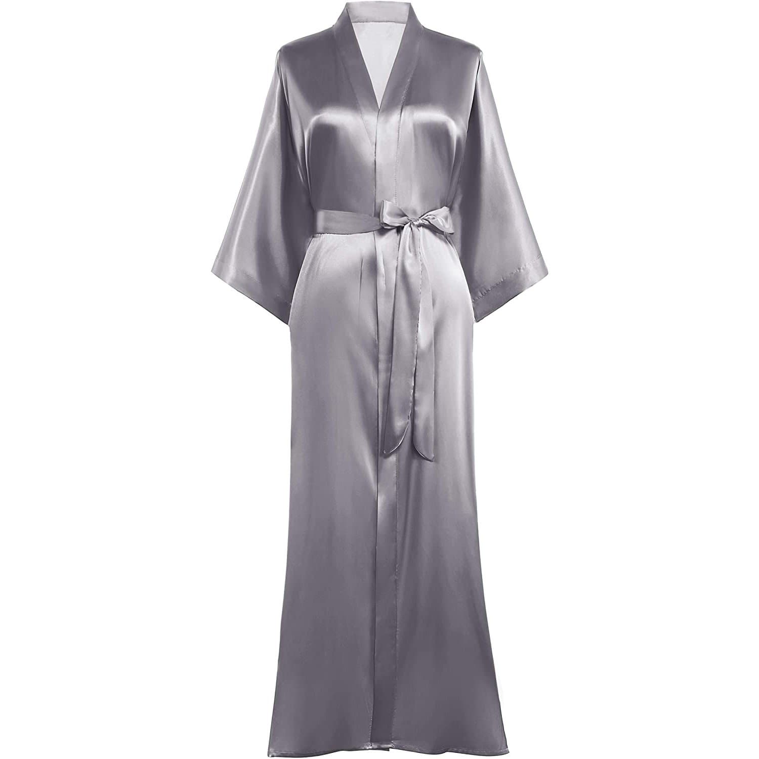 Champagne Silk Bathrobe Kimono Robe for Weddings Bridesmaids