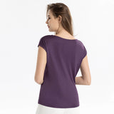 Silk knitted women's T-shirt slim vest mulberry silk round neck bottoming shirt - slipintosoft