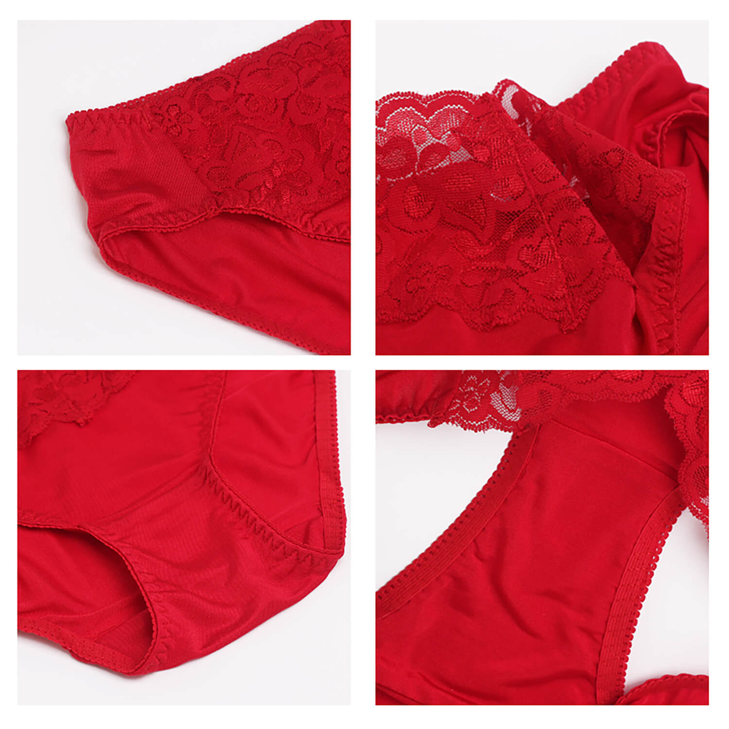 Silk lace underwear for women breathable low waist mulberry silk knitted briefs - slipintosoft