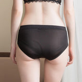 Silk mid-waist lace underwear, comfortable and breathable women's mulberry silk knitted shorts briefs - slipintosoft