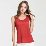 Silk sleeveless bottoming vest for women mulberry silk knitted camisole - slipintosoft