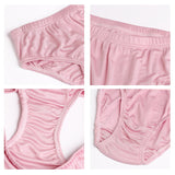 Silk underwear for women, comfortable and breathable low-waist mulberry silk knitted briefs