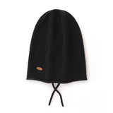 Pure Cashmere Beanie Hat with Drawstring Cashmere Double-Layered Ski Cap Head Warmer