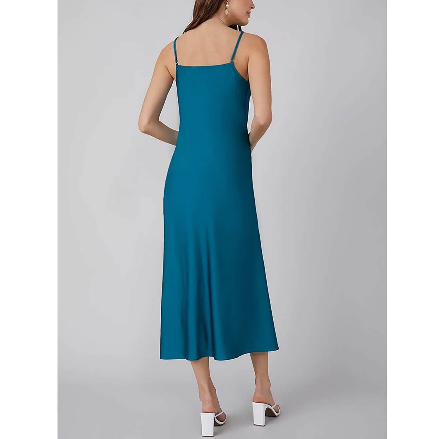 Sexy Cowl Neck Long Silk Dresses With Side Slit - slipintosoft