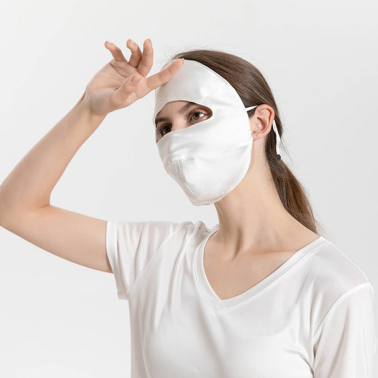 Summer Silk Sunscreen Full Face Masks Breathable Cycling Protection Masks - slipintosoft