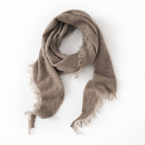 Triangle Cashmere Fringed Shawl Cashmere Scarf with Tassel Trim Cashmere Wrap