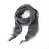 Triangle Cashmere Fringed Shawl Cashmere Scarf with Tassel Trim Cashmere Wrap