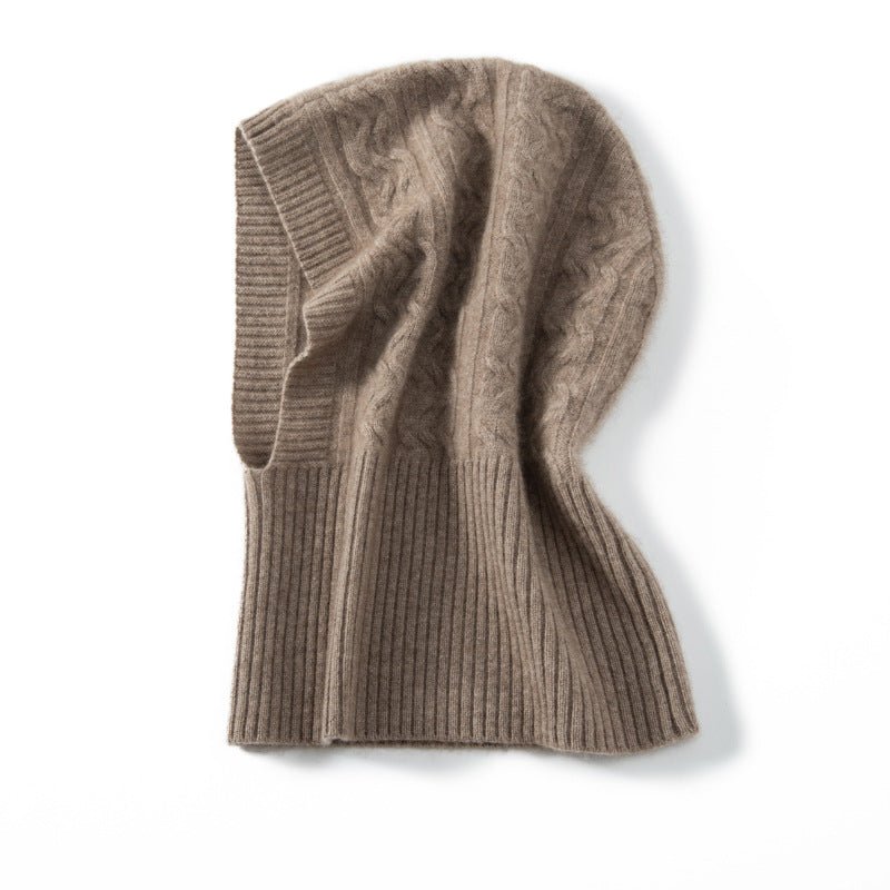 Unisex Cashmere Hooded Snood Cashmere Balaclava Cashmere Knit Hooded Cowl