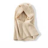 Unisex Cashmere Hooded Snood Cashmere Balaclava Cashmere Knit Hooded Cowl