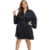 Women Plus Size Silk Robes 100% Luxury Silk Bathrobe