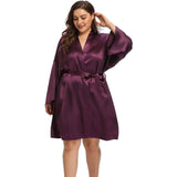 Women Plus Size Silk Robes 100% Luxury Silk Bathrobe