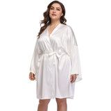 Women Plus Size Silk Robes 100% Luxury Silk Bathrobe