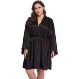 Women plus size silk Robes 100% Mulberry pure Silk Bathrobe With Belt