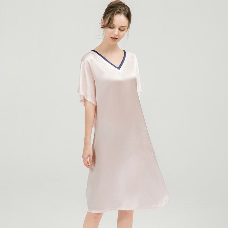 Women Mulberry Loose Silk Nightgown Best Silk Dressing Gown Quality Silk Slip Nightdress - slipintosoft