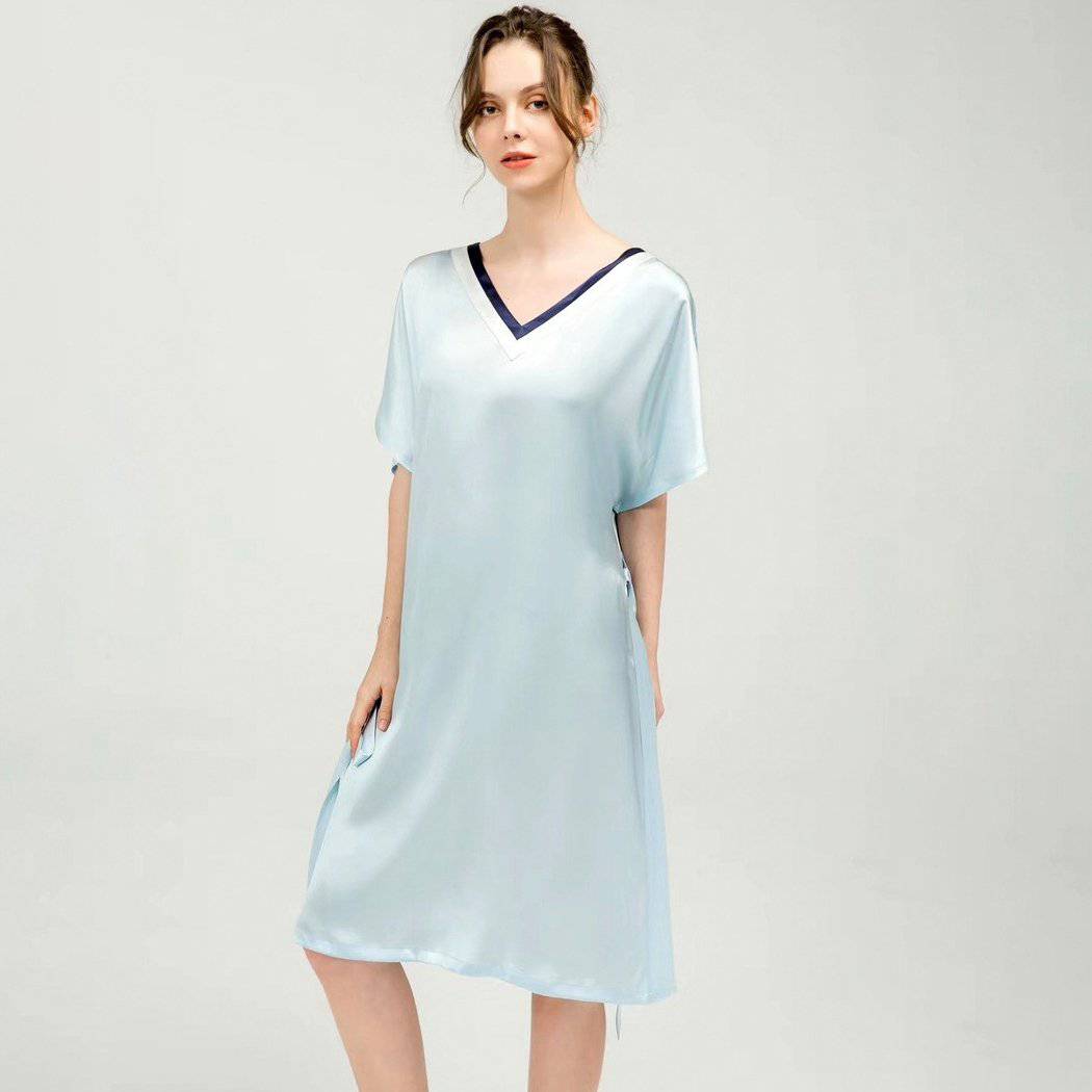 Women Mulberry Loose Silk Nightgown Best Silk Dressing Gown Quality Silk Slip Nightdress - slipintosoft