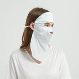 Women Silk Face Masks Breathable Full Sunburn Protection Silk Masks