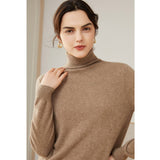 Women's 100% Superfine Cashmere Turtleneck Sweater - slipintosoft