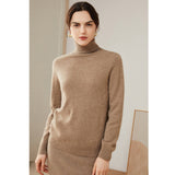 Women's 100% Superfine Cashmere Turtleneck Sweater - slipintosoft