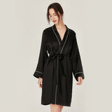 Womens Silk Nightgown And Robe Set Cowl Neck Pure Silk Sleepwear