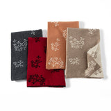 Womens Long Cashmere Scarf Jacquard Cashmere Shawls for Holiday Christmas Cashmere Scarf