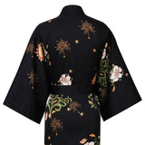 women's long floral pure silk Kimono Robes Silk Dressing Gown