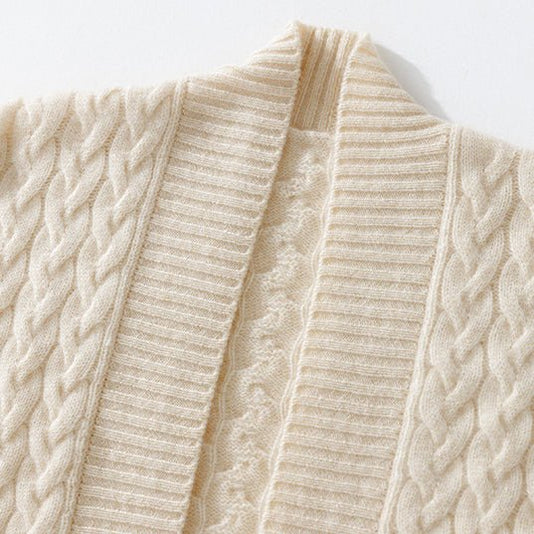 トップス 22SS CASHMERE HARD TWIST KNIT CARDIGAN Cashmere Hard Twist Knit Cardigan – La Garçonne