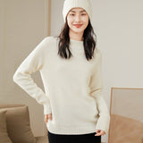 Women's Half Turtleneck Cashmere Sweater Relaxed Fit Cashmere Pullover - slipintosoft