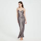 Womens Full Length spaghetti strap Long Silk Slip Dress - slipintosoft