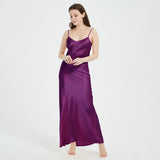 Womens Full Length spaghetti strap Long Silk Slip Dress - slipintosoft