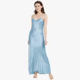 Womens Full Length spaghetti strap Long Silk Slip Dress - slipintosoft