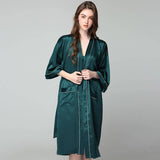 womens Silk nightgown and robe set Long 100% Mulberry Silk Sleepwear