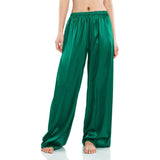 Womens Silk Pajama Pants Wide Leg Loose Pure Silk Bottoms