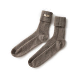 Womens Solid Cashmere Socks Warm Fluffy Mid - Calf Cashmere Socks Fall Winter