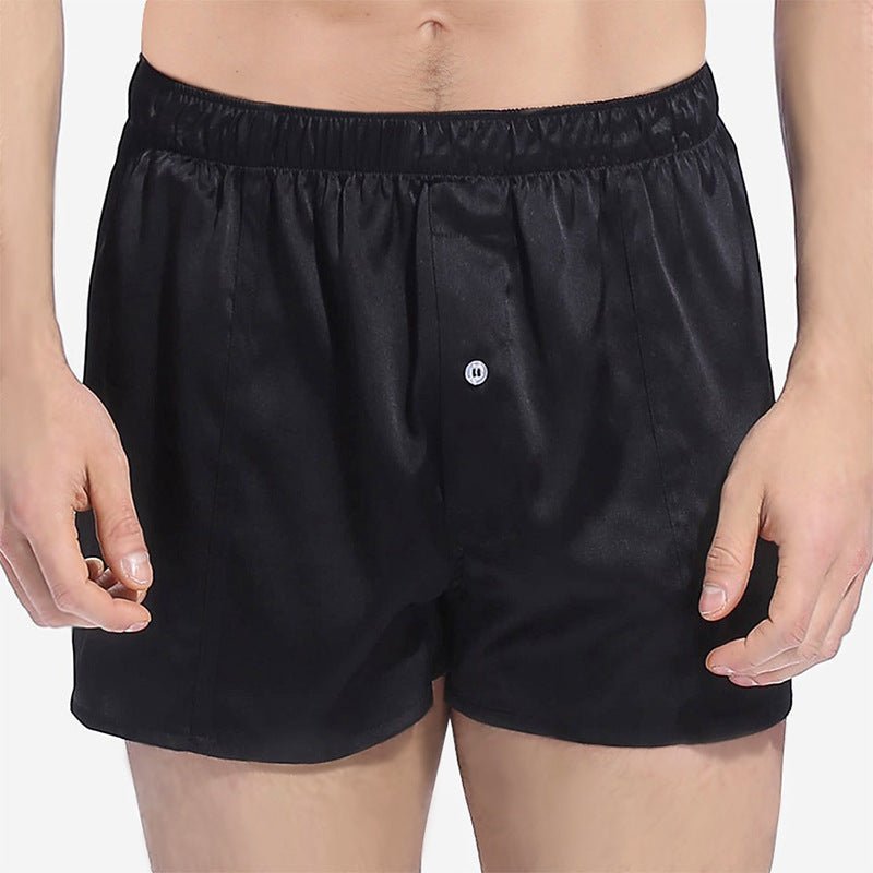 Hypoallergenic Men's Elasticized Loose Boxer Shorts (Black