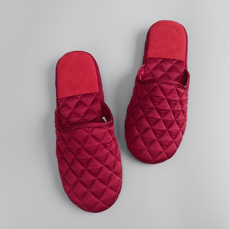 Luxury Soft Silk Home Slippers For Women Silk Travel Slippers Soft-Soled Slippers
