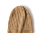 100% Cashmere Beanie Hat for Women, Luxury Lightweight Cashmere Cap for Winter - slipintosoft