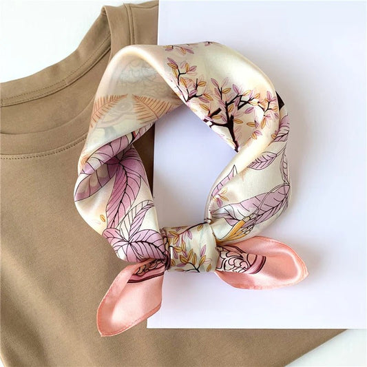 100% Mulberry Silk Scarf for Women's Square Neck Pure Silk Scarfs - slipintosoft