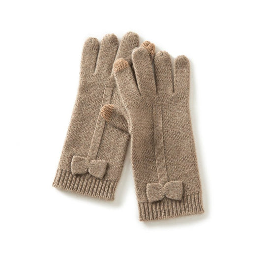 100% Pure Cashmere Knitted Gloves for Women Ladies Soft Cashmere Gloves - slipintosoft